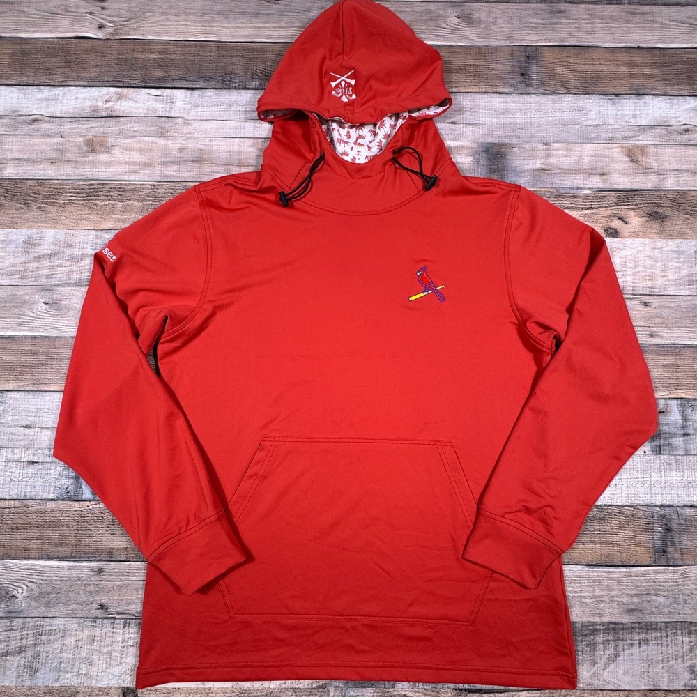 Anheuser-Busch Men's Hoodie St. Louis Cardinals Budweiser Red Large Performance